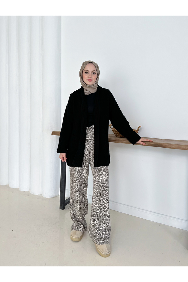 Triko Hırka Şık & Rahat Düğmesiz - 2