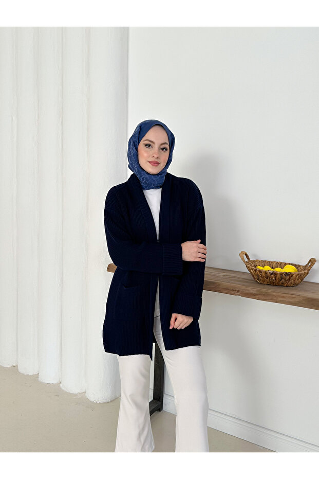 Triko Hırka Şık & Rahat Düğmesiz - 2