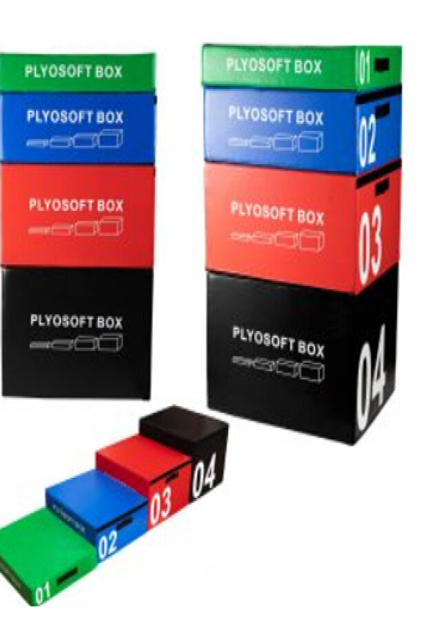 مجموعة صناديق القفز البليومترية إسفنجية قابلة للتكديس - 1