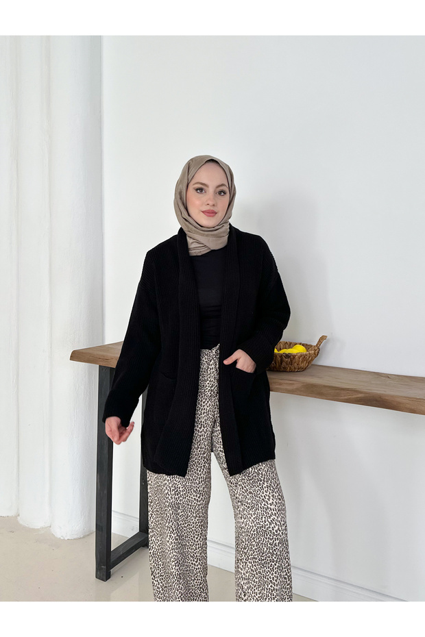 Triko Hırka Şık & Rahat Düğmesiz - 5