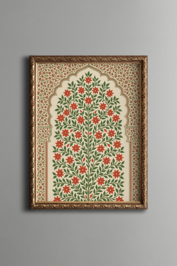 نمط الزهرة - إطار مزخرف بنقشة عتيق - 1