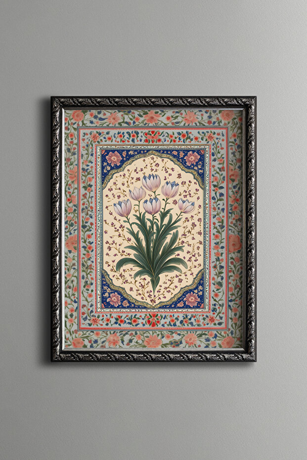 نمط الزهرة - إطار مزخرف بنقشة عتيق