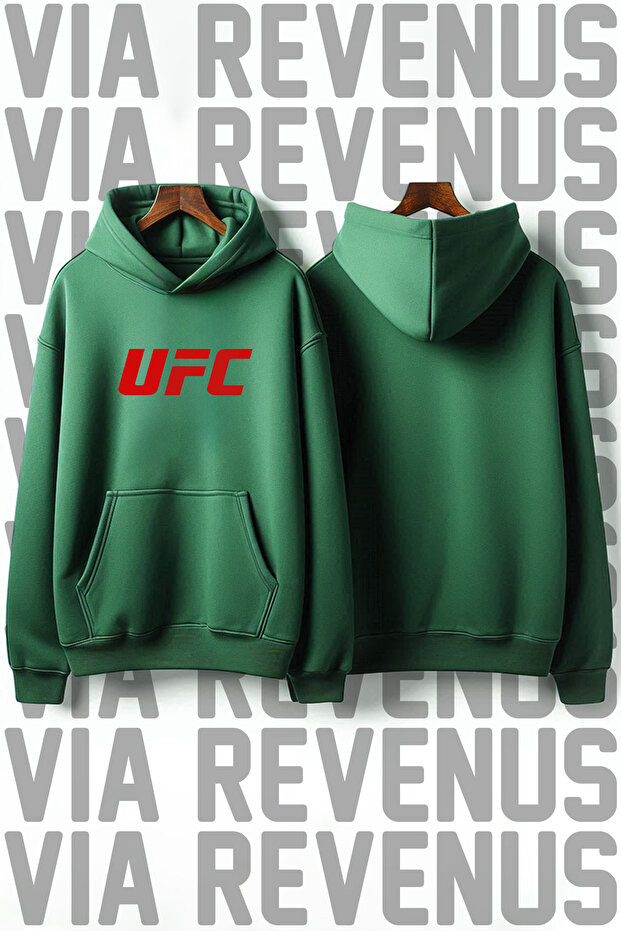 سويت شيرت بقلنسوة مطبوع عليه UFC