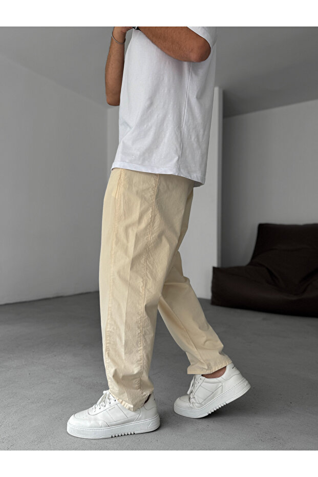 Bej Yanı Dikişli Pantolon YP-5029 - 4