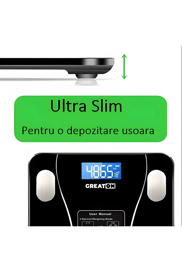 Smart Body Scale With Phone App, Tempered Glass, Elegant Design, Smart, LCD - 3