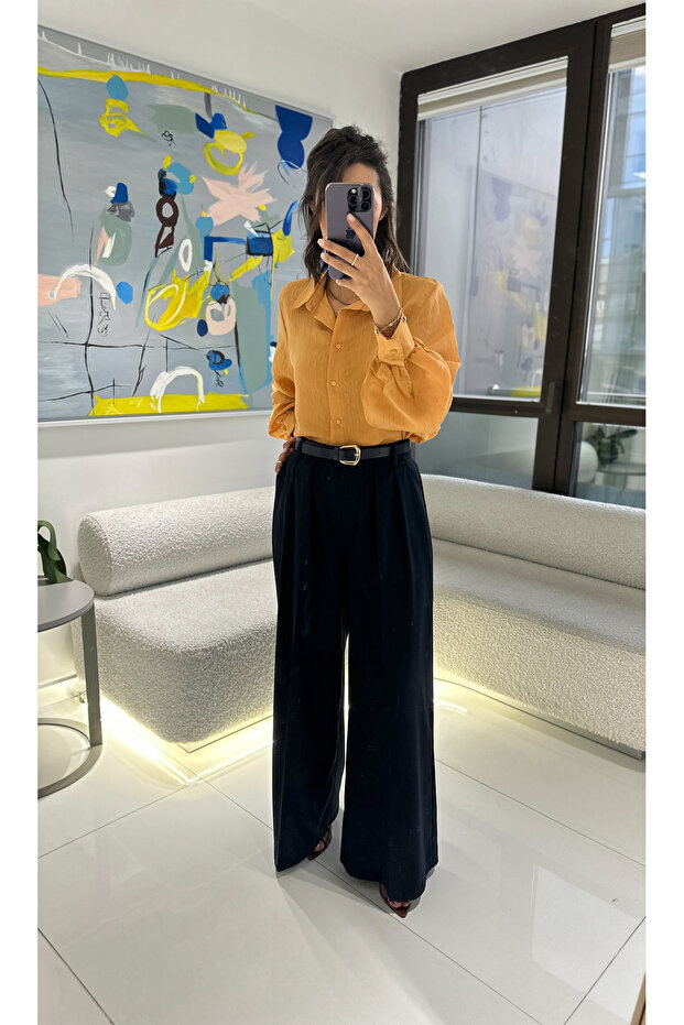 Balon Kol Basic Gömlek - 1