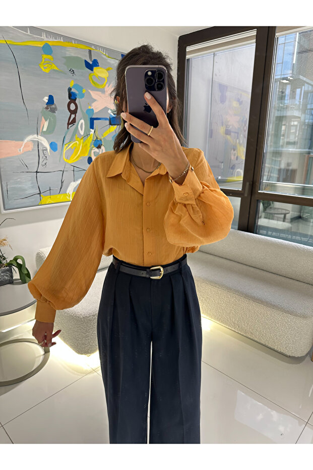 Balon Kol Basic Gömlek - 2