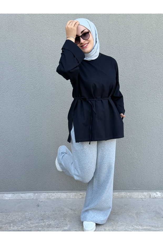 SEYYAR KUŞAKLI BASİC SWEAT - 3