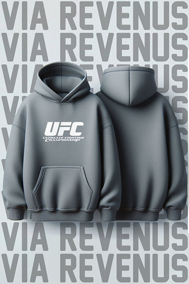 سويت شيرت بقلنسوة مطبوع عليه UFC