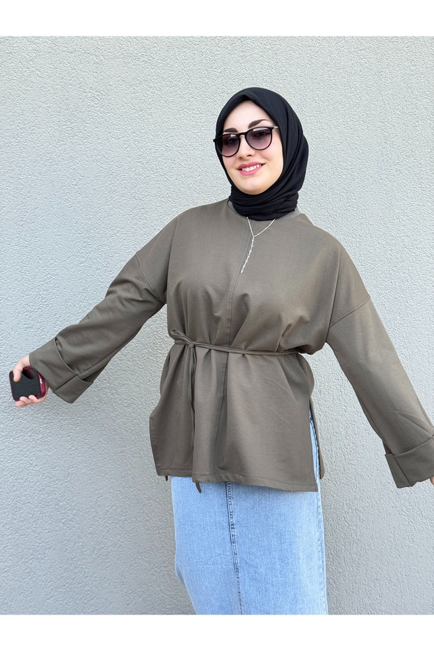 SEYYAR KUŞAKLI BASİC SWEAT - 2