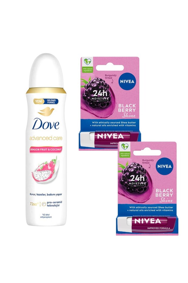 Kadın Deodorant Dragon&Coconut 150 ml + NiveaDudak Bakım Kremi Böğürtlen 2 ADET - 1