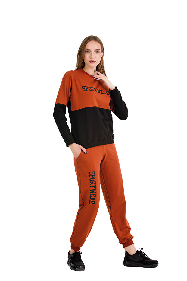 Crew Neck Soft Two Thread Pocket Tracksuit Set - 1