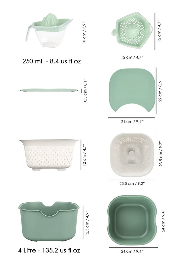 Set 9 bucăți - Verde - 4