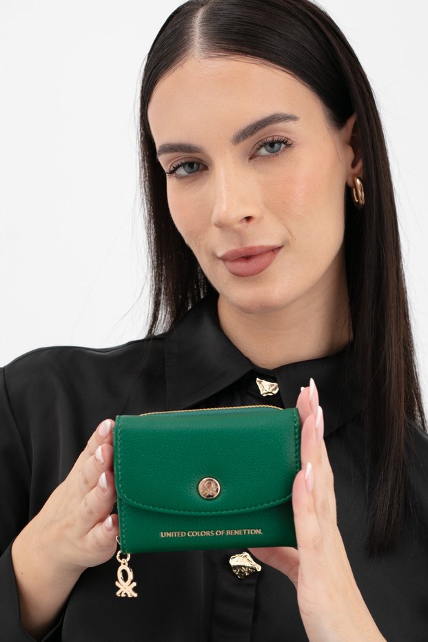 Benetton Women's Wallet Green Bnt1629