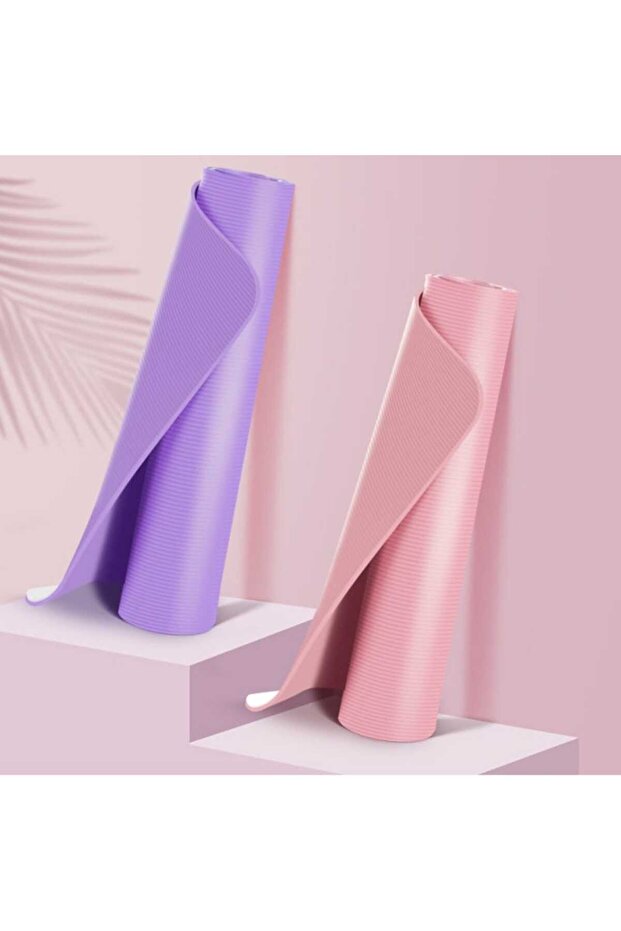 حصيرة /فرش/سجاد يوجا سميكة مضادة للانزلاق مع حزام حمل – Yoga Mat Non-Slip Thick Exercise Mat - 5
