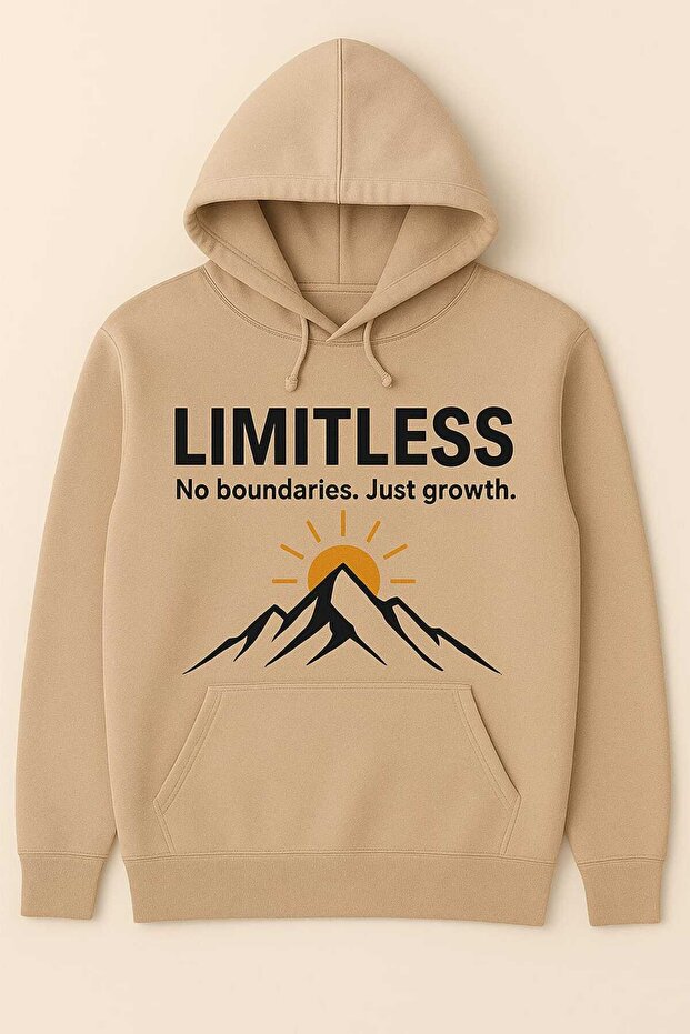 سويت شيرت بقلنسوة للجنسين - مطبوع عليه LIMITLESS