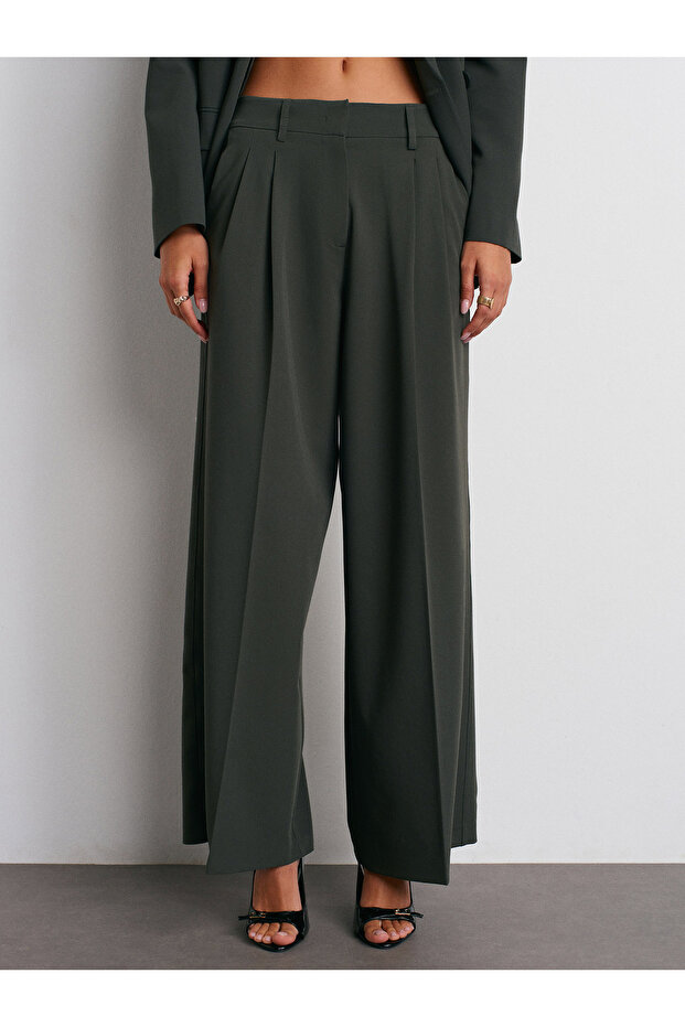 71606 Ekstra Geniş Paça Ayarlanabilir Pantolon-Haki - 5