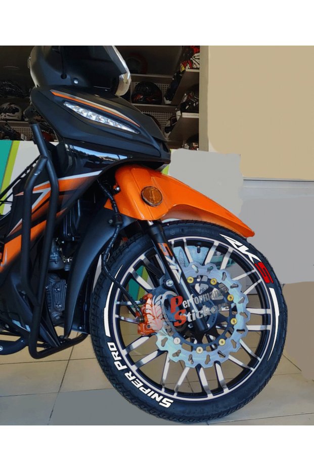 33 Rks Performance Stickers Motorsiklet RKS Sniper Pro + Şerit Lastik Yazısı ...