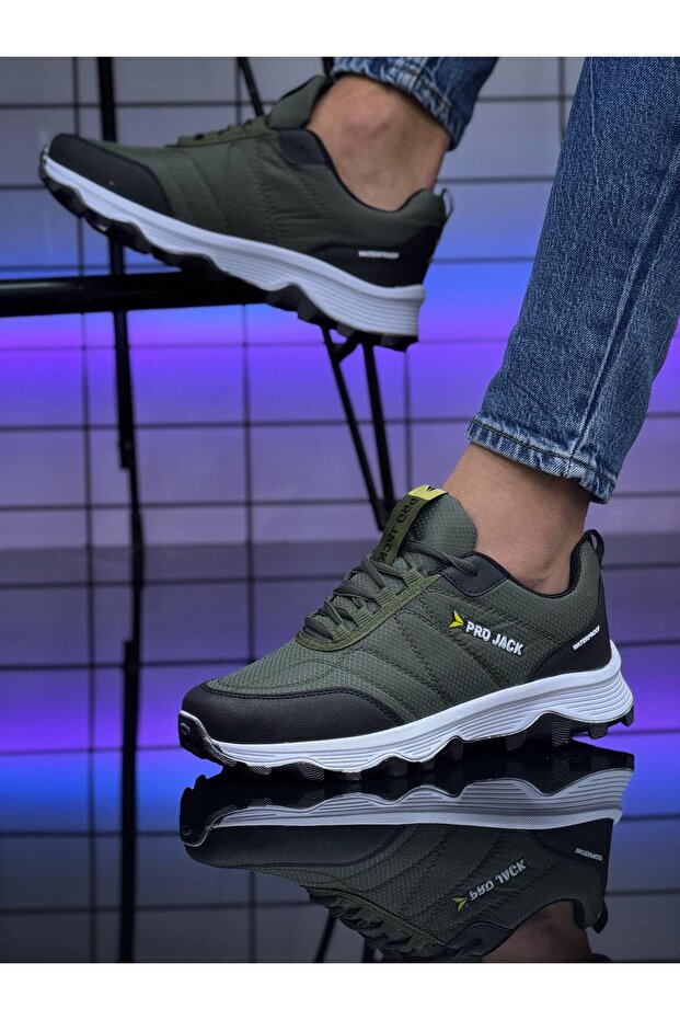 Unisex White Green Parachute Model Casual Sneakers NK4120