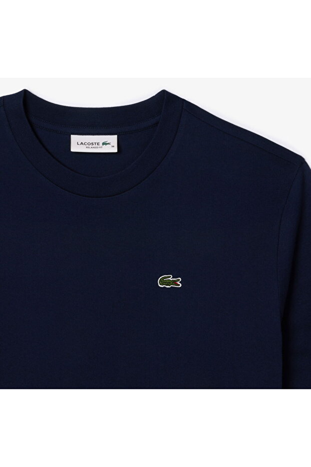 Kadın Relaxed Fit Bisiklet Yaka Lacivert T-Shirt - 6