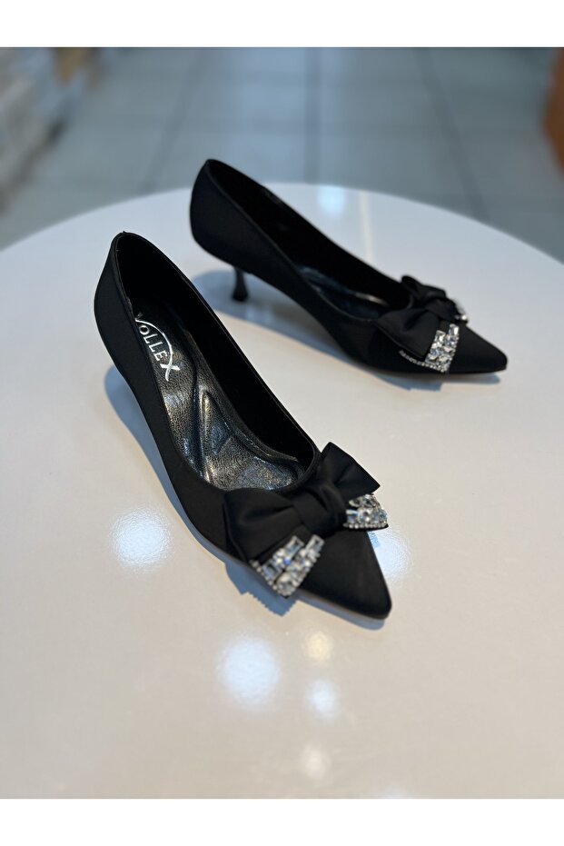 Vollex Short Heeled Stone Stylish Women's Shoes