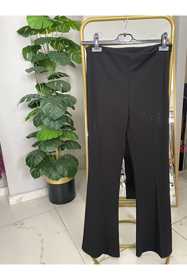 İspanyol paça kumaş pantolon - 6