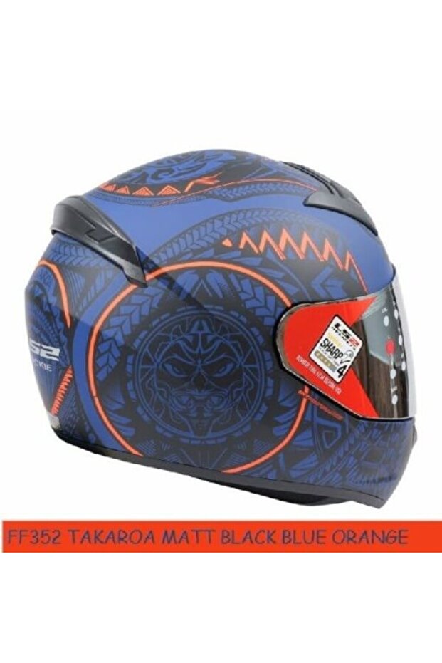 RAPID TAKAROA MAT MAVİ-KIRMIZI KASK - 2