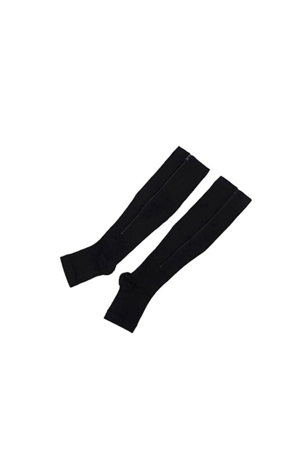 Ciorapi compresivi ZipperSoft, negri, L/XL