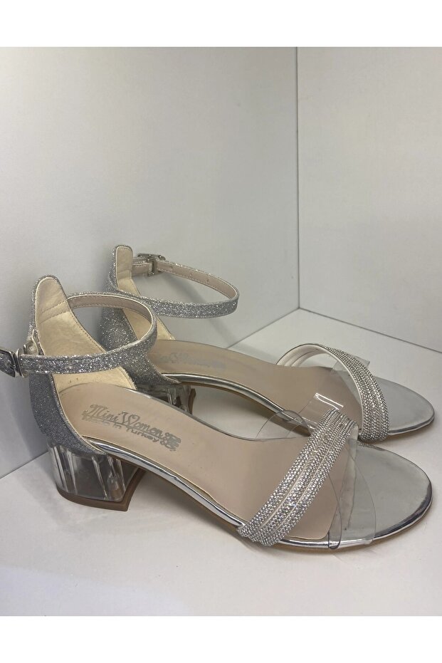 حذاء بكعب فضي P705 - 2