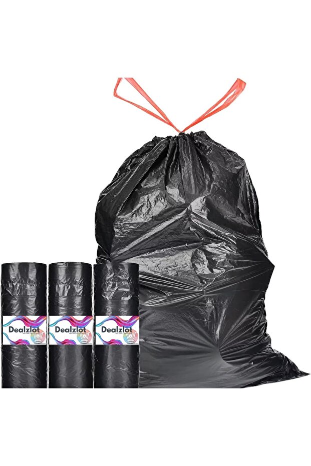 Outdoor Trash Bags, 28 Count, 30 Gallons (114L), Drawstring Easy Tie, ( 2FT 6IN x 2FT 9IN )