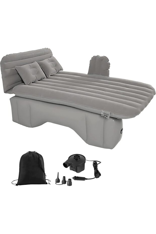 AUTO FAMILY Luxury Inflatable Car Air Mattress with Back Seat Support & Pump – Ideal for Road Trips