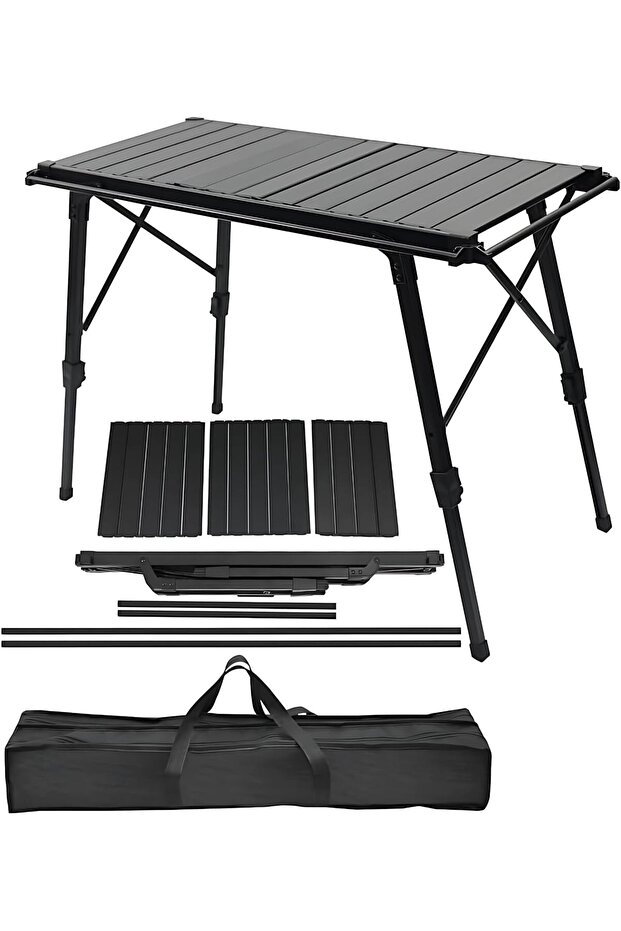 AUTO FAMILY Portable Folding Camping Table, Portable Lightweight Grill Table for Outdoor