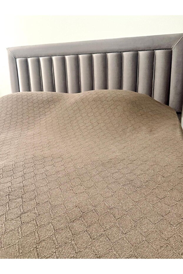 Double Size Diamond Pattern Knitted Pique Set (Multi-Purpose Blanket) Oversized Size - 4