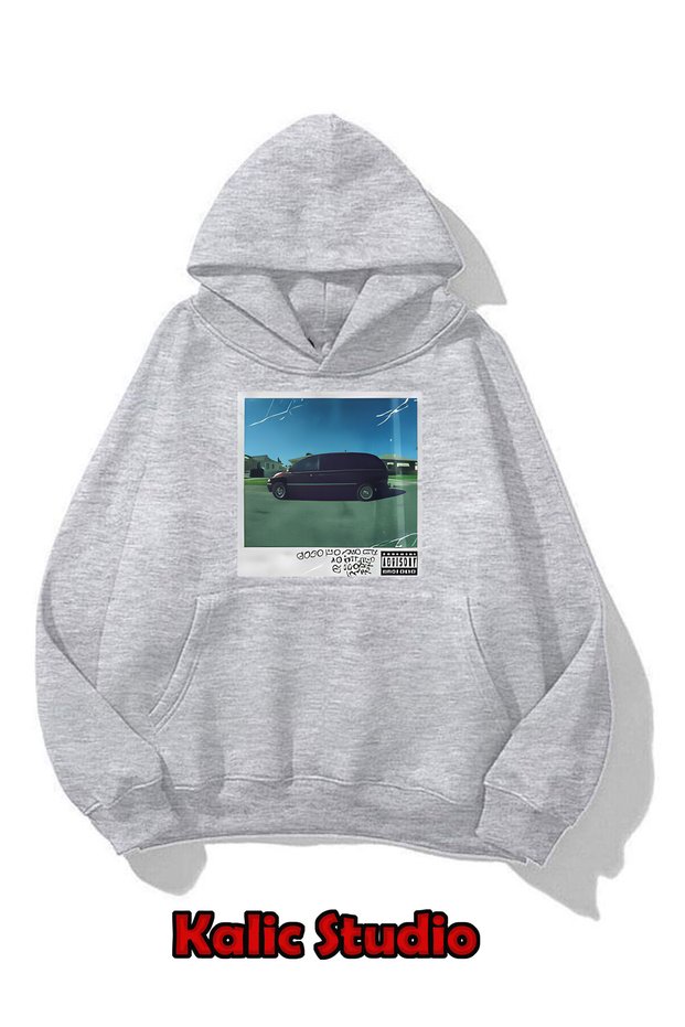 Unisex Kendrick Lamar M.A.A.D City Gray Sweatshirt Hoodie