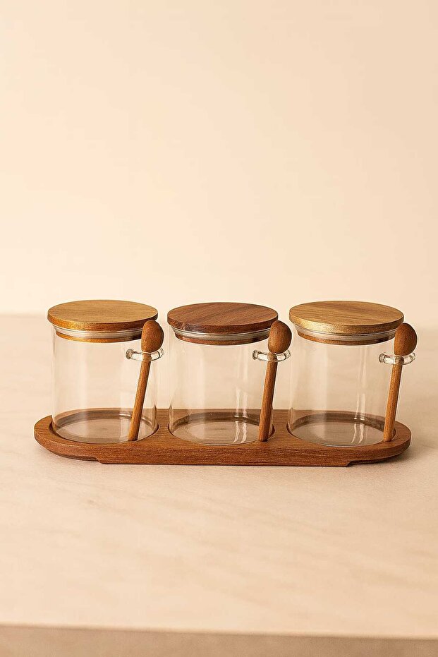 Pinterest Akasya Glass Jar with Lid 7 Piece Set