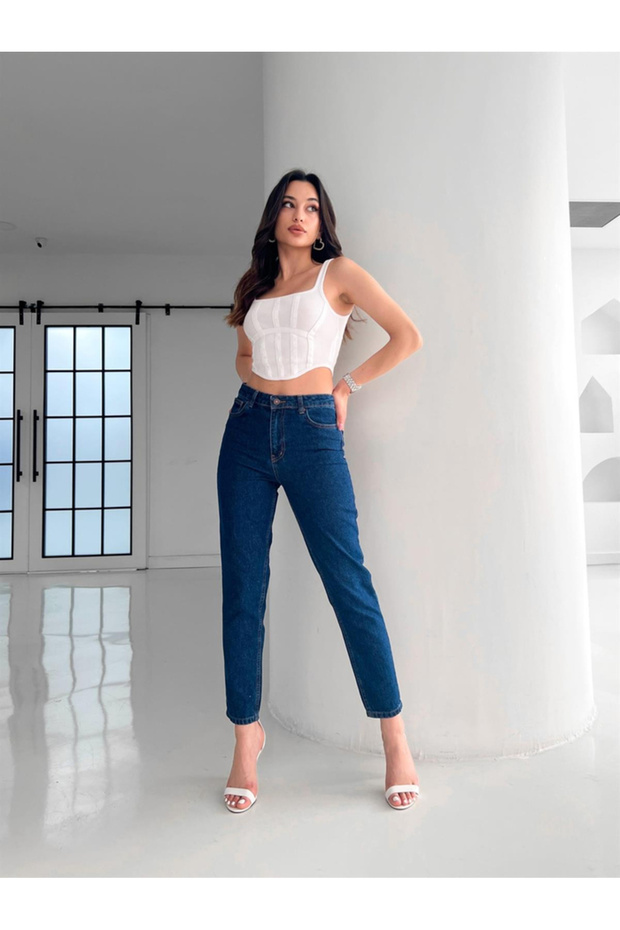 Lacimom High Waist Comfort Stretch Women's Jeans New (Blueva New)