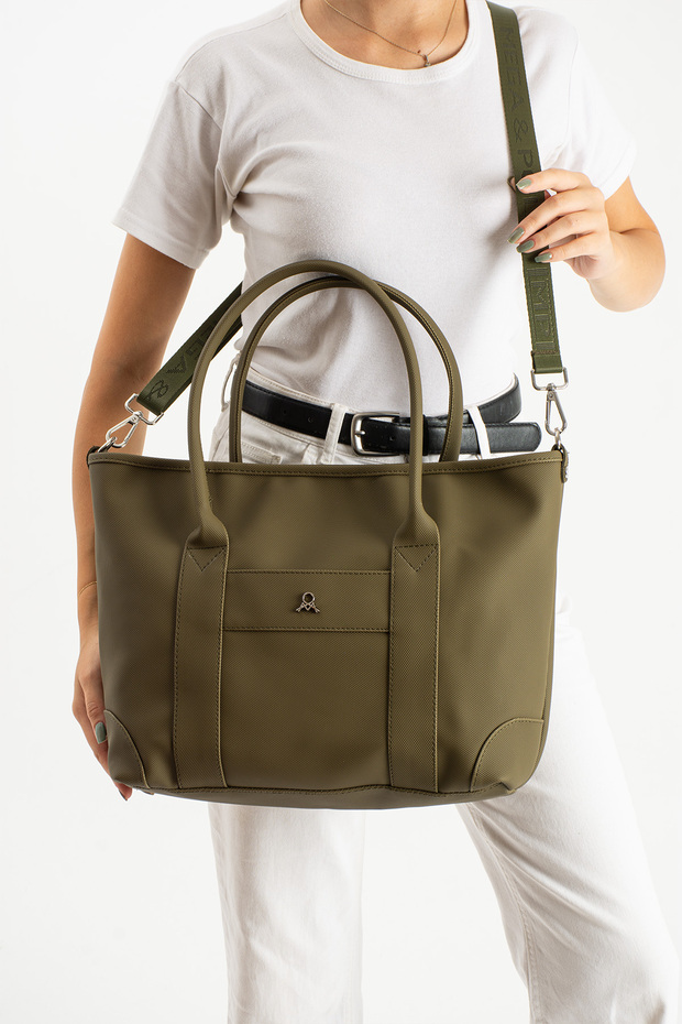 Mega Polo Faux Leather Crossbody Shoulder Bag