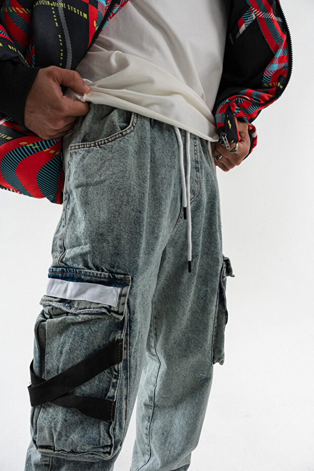 Xfactor Kargo Cep Detay Jogger Jean Pantolon - 4