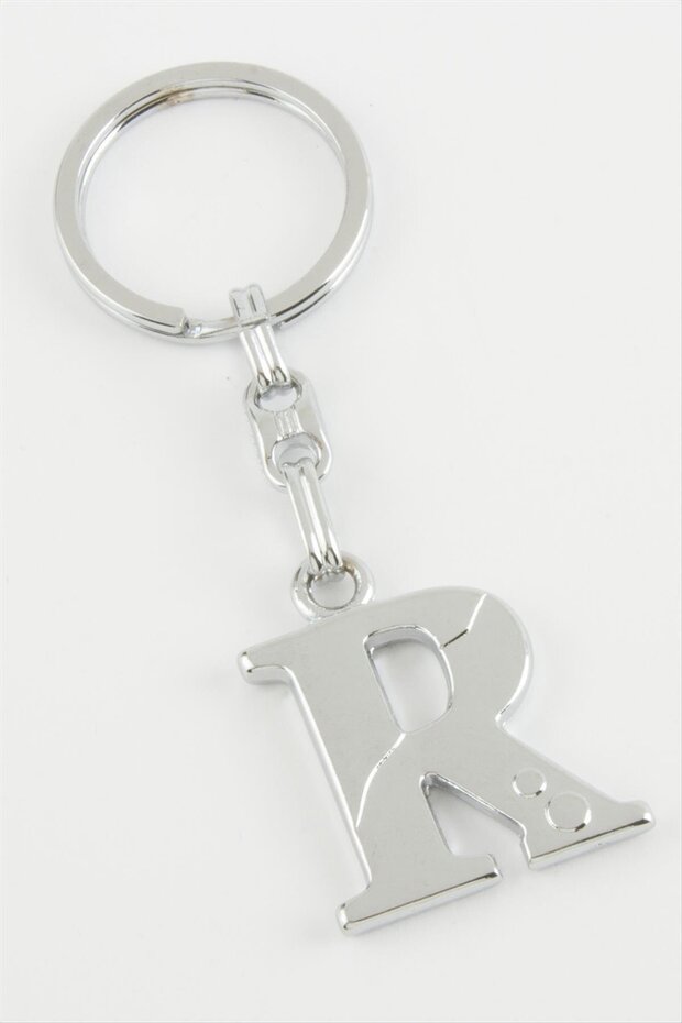 Lettered Metal Keychain