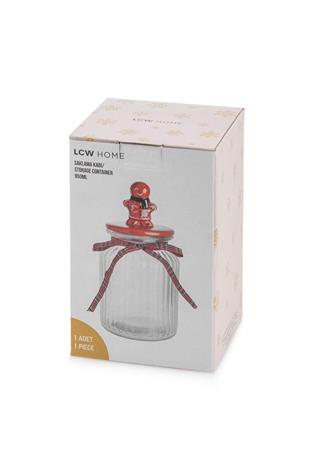 Kurabiye Adam Kapaklı Cam Kavanoz 950 Ml (W5) - 4