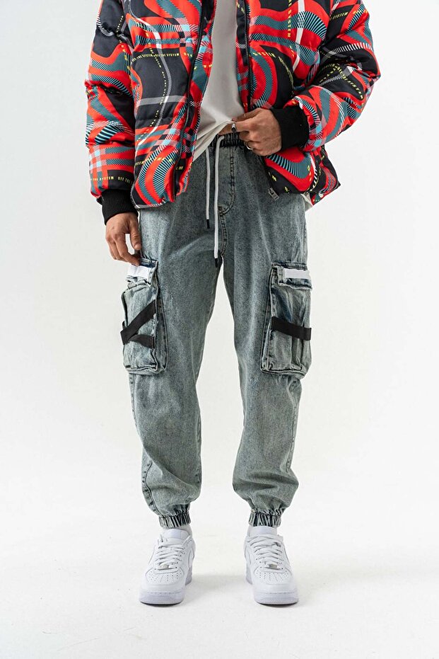 Xfactor Kargo Cep Detay Jogger Jean Pantolon - 2