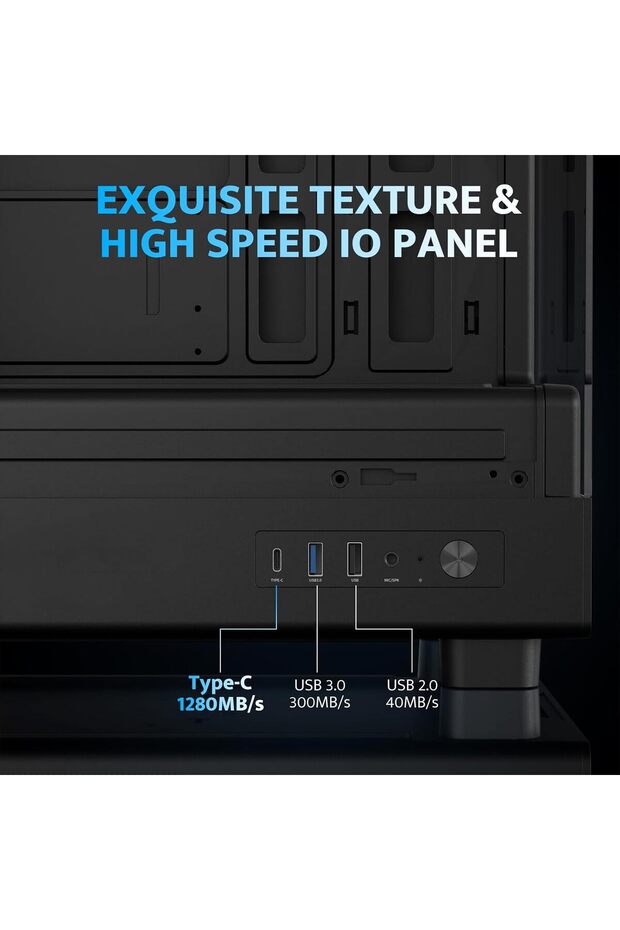 علبة كمبيوتر darkFlash Micro ATX، مزودة بثلاث مراوح PWM ARGB مثبتة مسبقًا، وزجاج مزدوج مقسّى بالكامل - 5