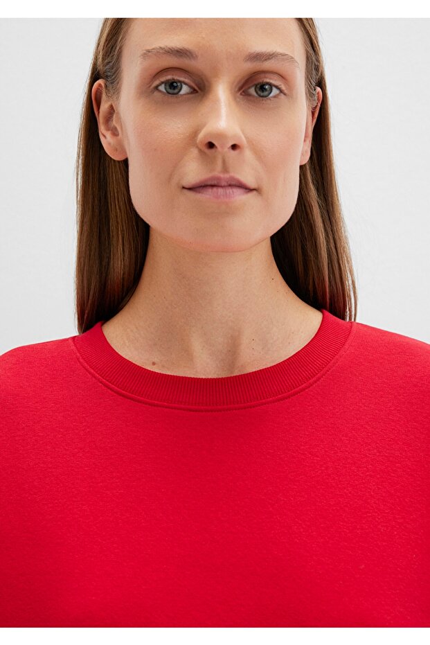 bisiklet yaka basic loose fit sweatshirt - 4