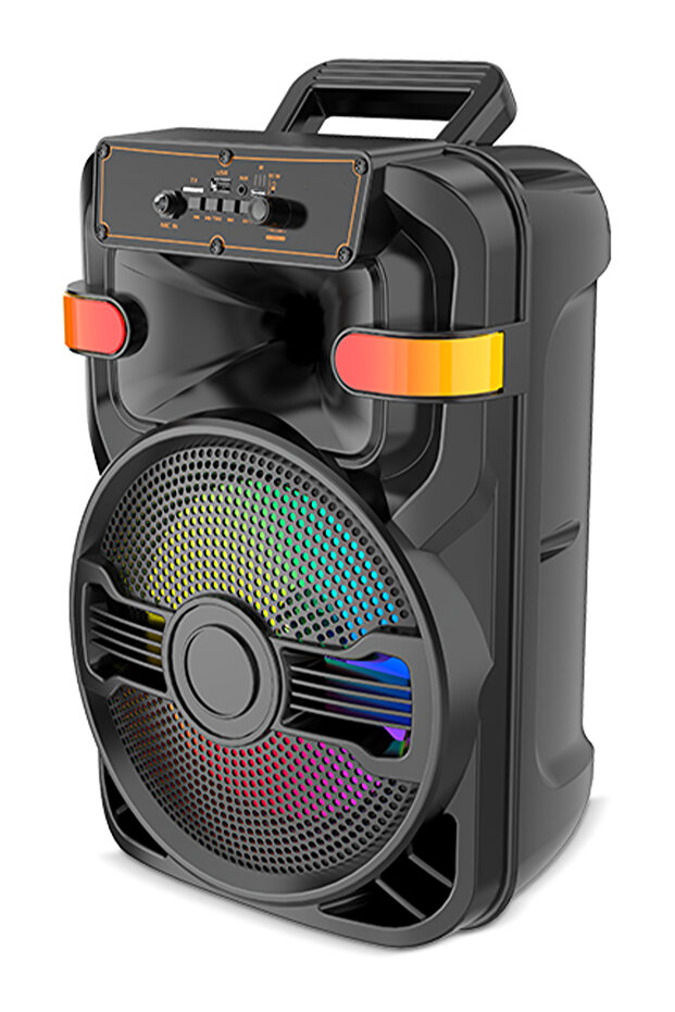 Wireless Bluetooth Speaker, Stereo Sound, TF Memory, USB Port, Rechargeable Microphone Port - 2
