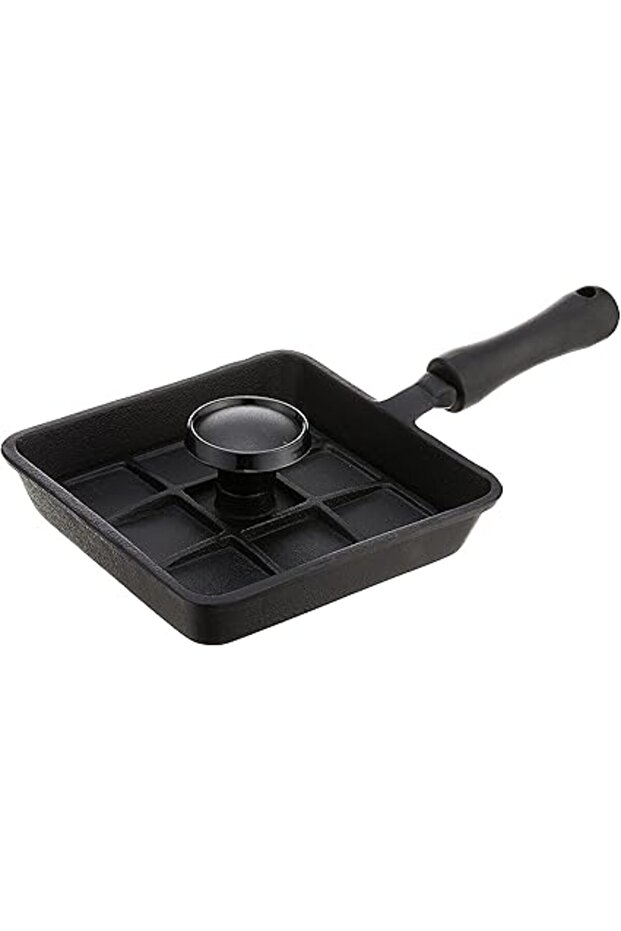 Norpro 653 Mini Cast Iron Panini Pan with Press, 5.9 IN, As Shown