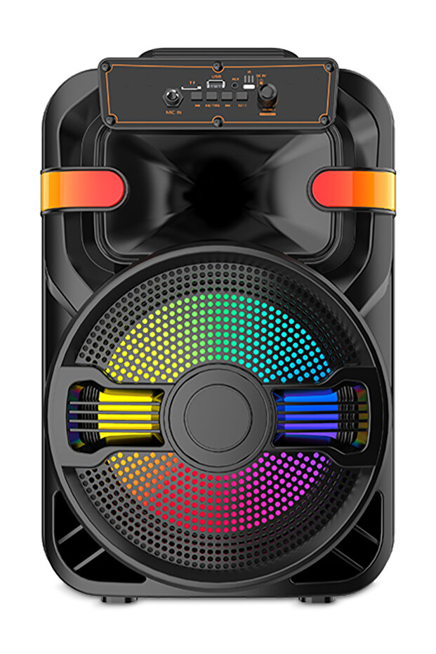 Wireless Bluetooth Speaker, Stereo Sound, TF Memory, USB Port, Rechargeable Microphone Port - 4