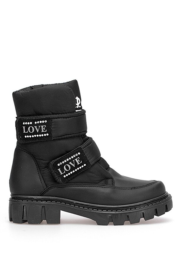 M.P 252-3561FT Filet Kız Çocuk Düz Bot Siyah - 1