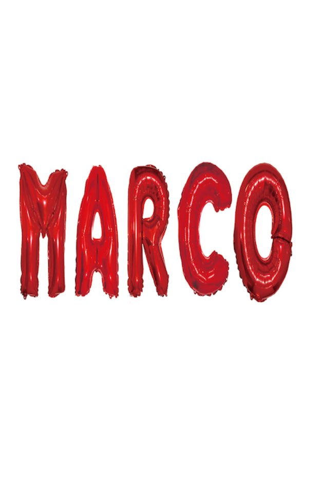 Marco Name Balloon Set, Red, 40Cm