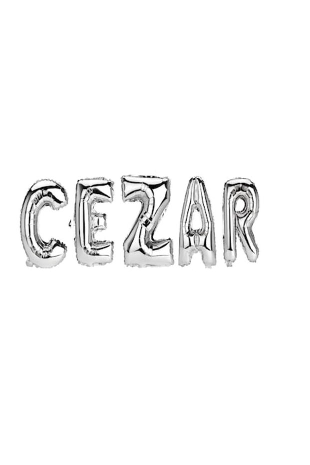 Caesar Name Balloon Set, Silver, 40Cm