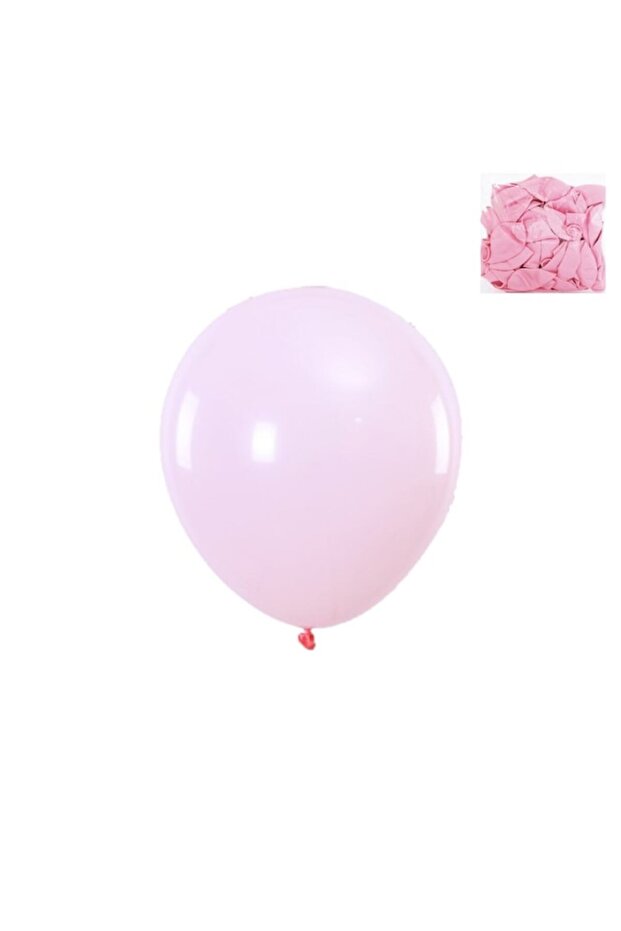 Set 50 baloane latex, roz macaron, 25 cm - 2